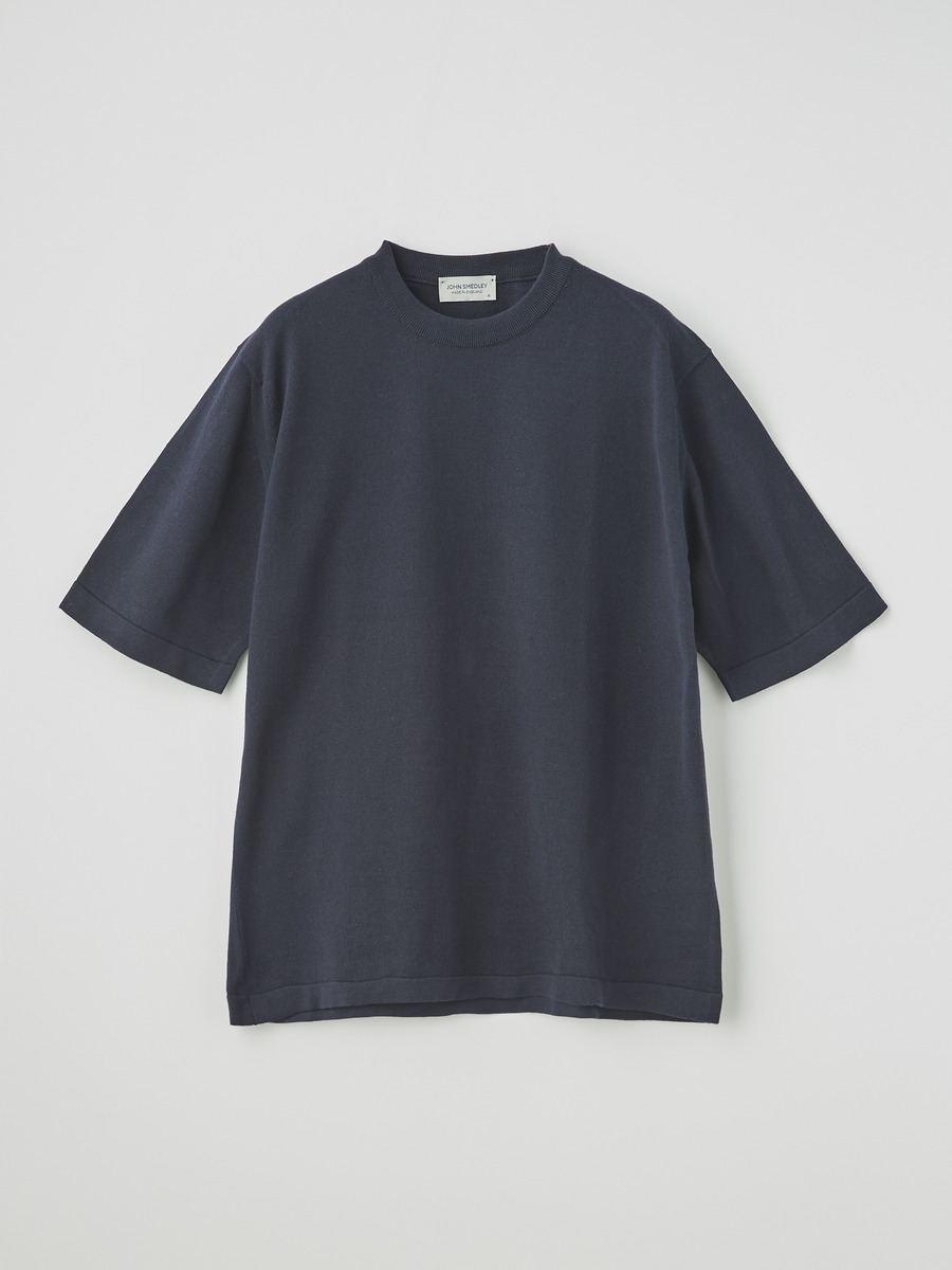 ナチュラ JOHN SMEDLEY 24G 長袖クルーネックニット COBBLE GREY