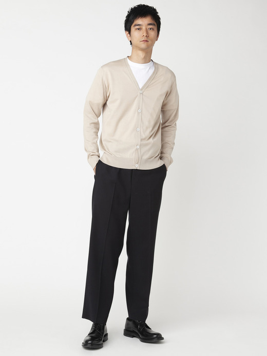メンズ 30G 長袖 Vネックカーディガン【MODERN FIT】 詳細画像 ALMOND 5