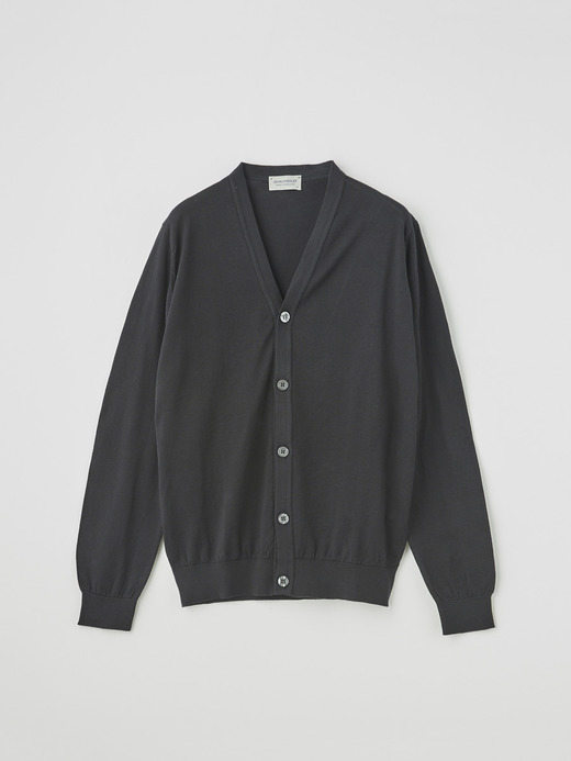 メンズ 30G 長袖 Vネックカーディガン【MODERN FIT】 詳細画像 BLACK 1