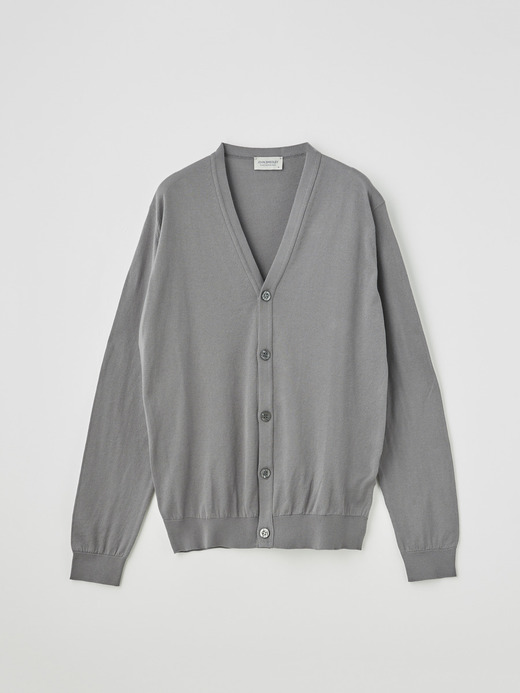 メンズ 30G 長袖 Vネックカーディガン【MODERN FIT】 詳細画像 COBBLE GREY 1