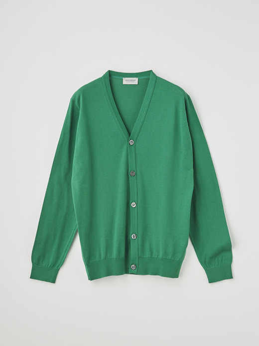 メンズ 30G 長袖 Vネックカーディガン【MODERN FIT】 詳細画像 SCOTCH GREEN 1