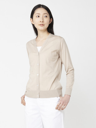 レディース 30G 長袖 Vネックカーディガン【MODERN FIT】｜メンズ 