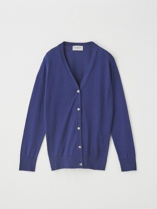 レディース 30G 長袖 Vネックカーディガン【MODERN FIT】