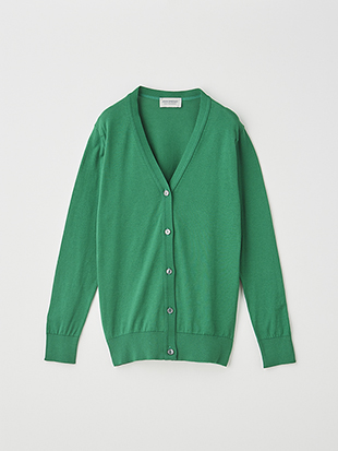 レディース 30G 長袖 Vネックカーディガン【MODERN FIT】