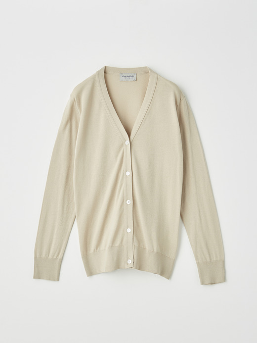 レディース 30G 長袖 Vネックカーディガン【MODERN FIT】 詳細画像 ALMOND 2