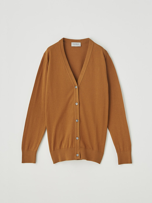 レディース 30G 長袖 Vネックカーディガン【MODERN FIT】 詳細画像 GINGER 1