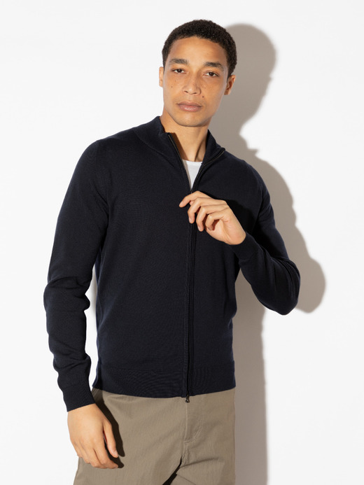 フルジップアップ長袖カーディガン | CLAYGATE | 24G STANDARD FIT 詳細画像 MIDNIGHT 1