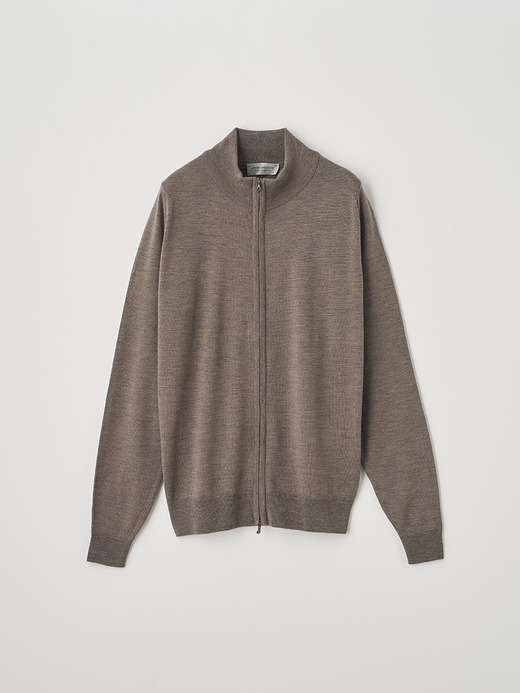 フルジップアップ長袖カーディガン | CLAYGATE | 24G STANDARD FIT 詳細画像 MUSHROOM 1