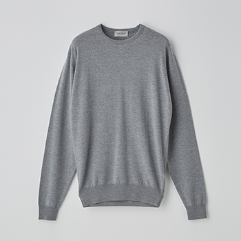 クルーネック長袖ニットプルオーバー | FARHILL | 24G STANDARD FIT