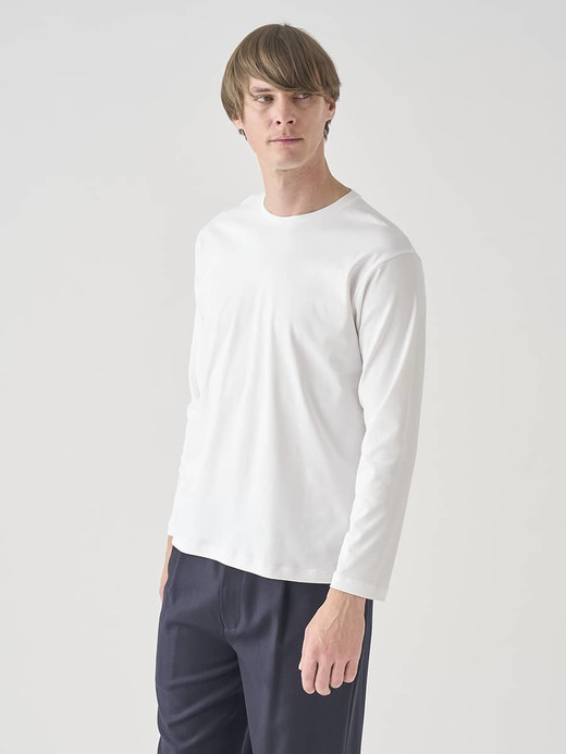 スビンコットン長袖Ｔシャツ｜UNDERWEAR for MEN 詳細画像 NO1(L0348UTS920_ホワイト) 3