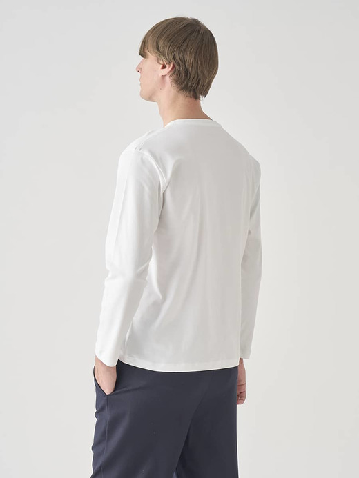 スビンコットン長袖Ｔシャツ｜UNDERWEAR for MEN 詳細画像 NO1(L0348UTS920_ホワイト) 6