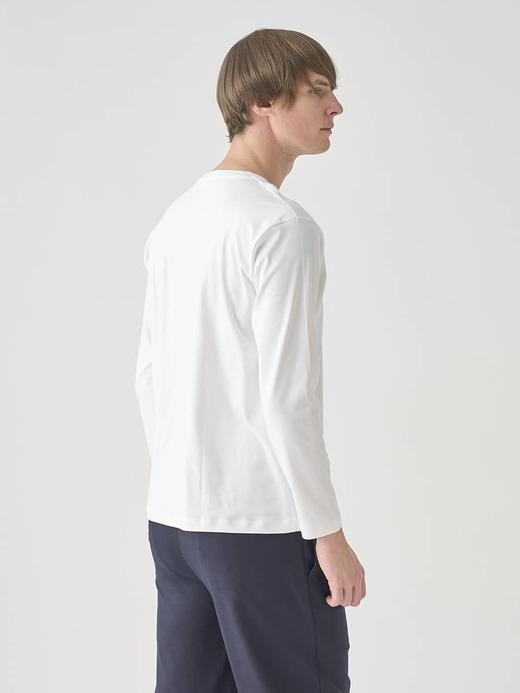 スビンコットン長袖Ｔシャツ｜UNDERWEAR for MEN 詳細画像 NO1(L0348UTS920_ホワイト) 8