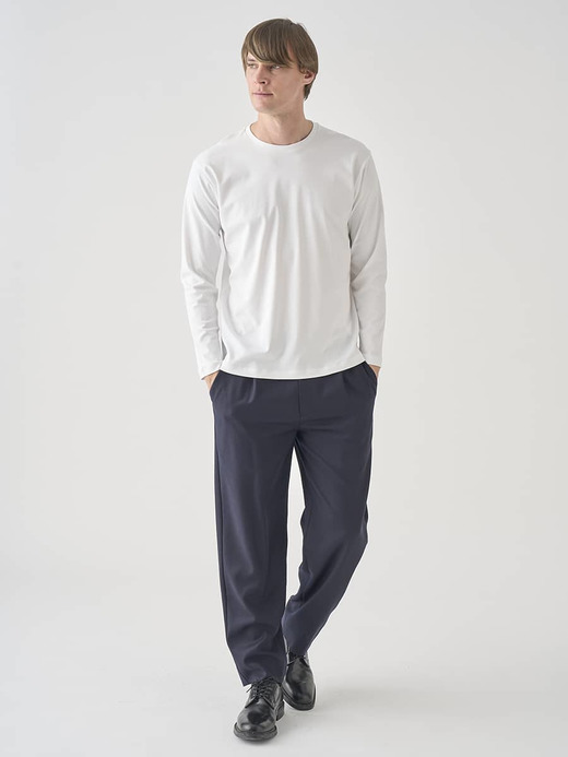 スビンコットン長袖Ｔシャツ｜UNDERWEAR for MEN 詳細画像 NO1(L0348UTS920_ホワイト) 9