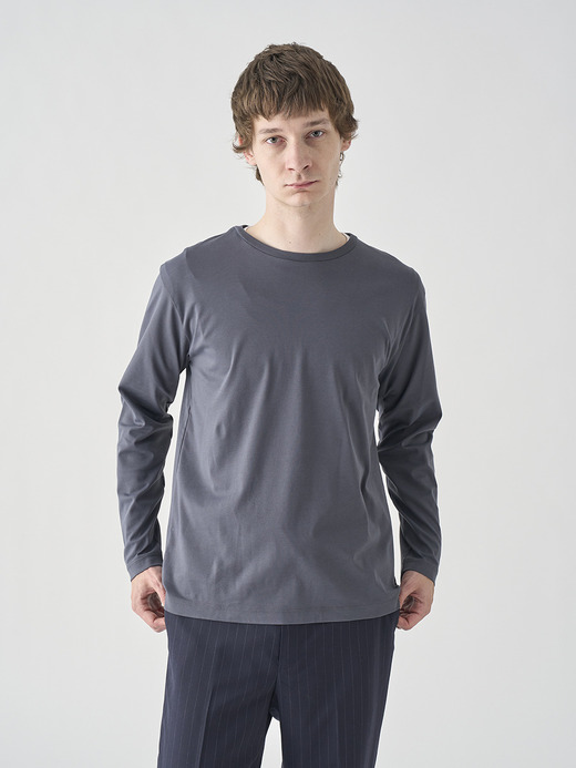スビンコットン長袖Ｔシャツ｜UNDERWEAR for MEN 詳細画像 NO3(L0348UTS920_チャコールグレー) 2
