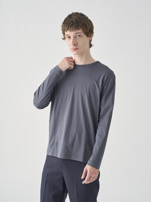 スビンコットン長袖Ｔシャツ｜UNDERWEAR for MEN 詳細画像 NO3(L0348UTS920_チャコールグレー) 3