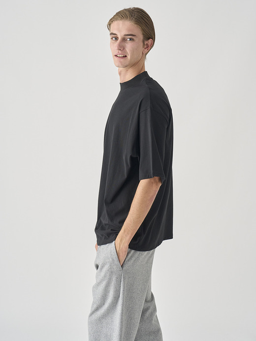 コットン オーバーサイズモックネックＴシャツ｜UTS952 詳細画像 NO3(L0348UTS952_ブラック) 3