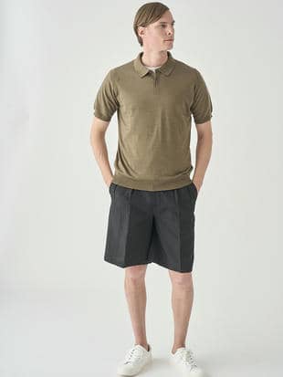 John Smedley ポロシャツ　鹿の子　コットン　L  茶　新品 John Smedley ポロシャツ 鹿の子 コットン L 茶 新品