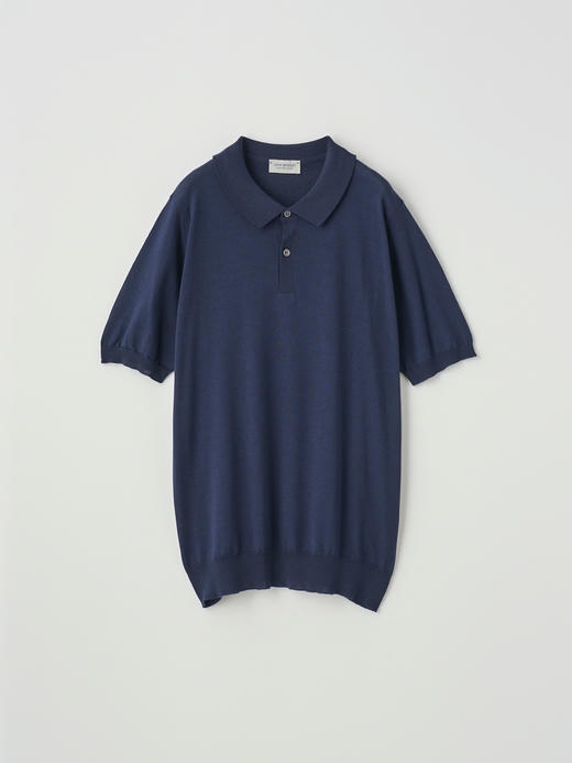 John Smedley ポロシャツ　鹿の子　コットン　L  茶　新品 John Smedley ポロシャツ鹿の子コットンL 茶新品