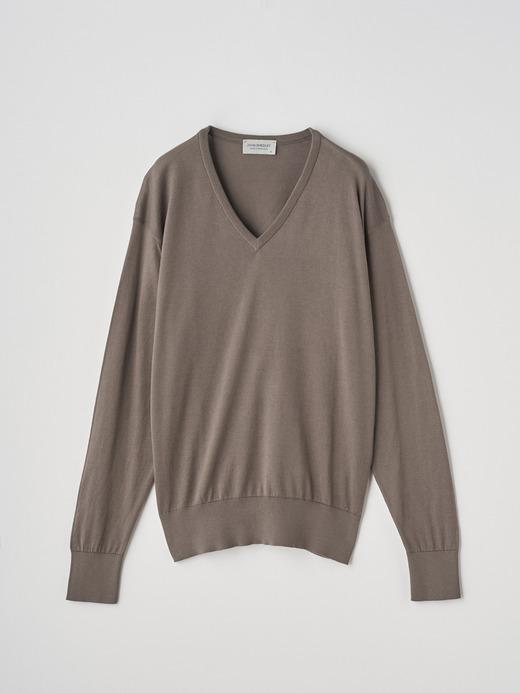 V-neck Long sleeved Sweater | ANNE | 30G COMMON FIT 詳細画像 BEIGE MUSK 1