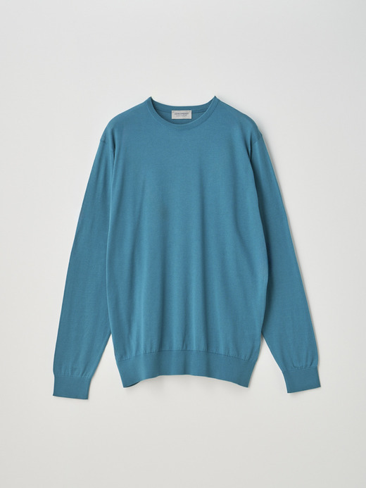 Crew neck Long sleeved Pullover | DAVID | 30G MODERN FIT 詳細画像 ATOLL TEAL 1