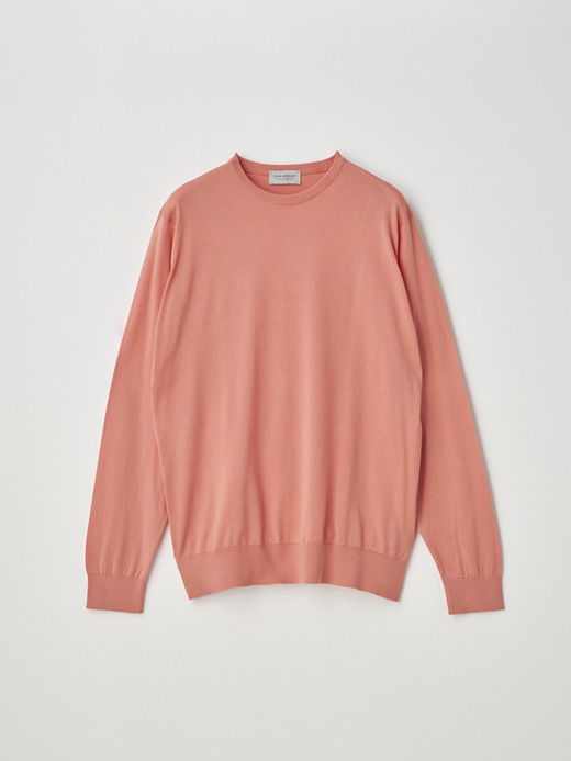 Crew neck Long sleeved Pullover | DAVID | 30G MODERN FIT 詳細画像 CORAL 1