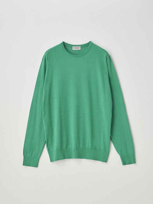 Crew neck Long sleeved Pullover | DAVID | 30G MODERN FIT 詳細画像 GREEN FLARE 2