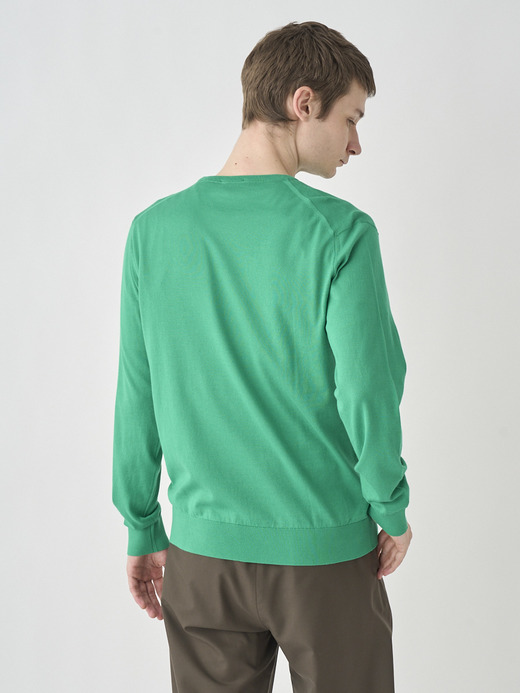 Crew neck Long sleeved Pullover | DAVID | 30G MODERN FIT 詳細画像 GREEN FLARE 4