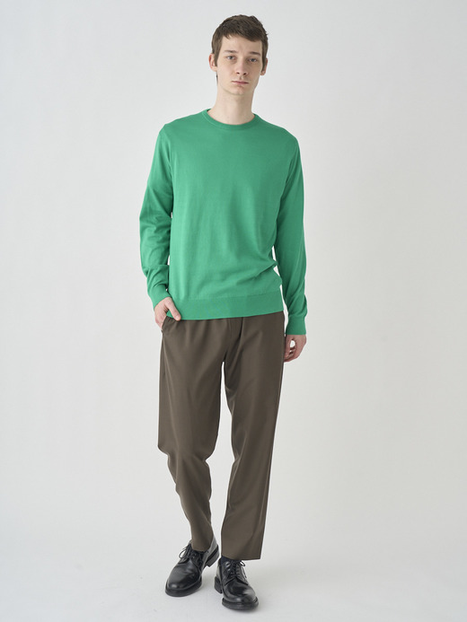 Crew neck Long sleeved Pullover | DAVID | 30G MODERN FIT 詳細画像 GREEN FLARE 5