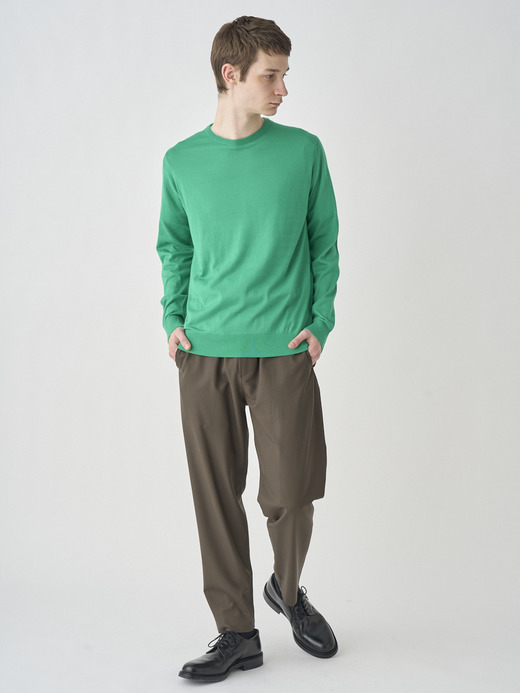 Crew neck Long sleeved Pullover | DAVID | 30G MODERN FIT 詳細画像 GREEN FLARE 6