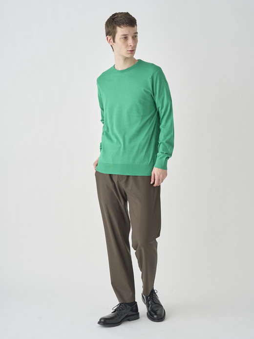 Crew neck Long sleeved Pullover | DAVID | 30G MODERN FIT 詳細画像 GREEN FLARE 7