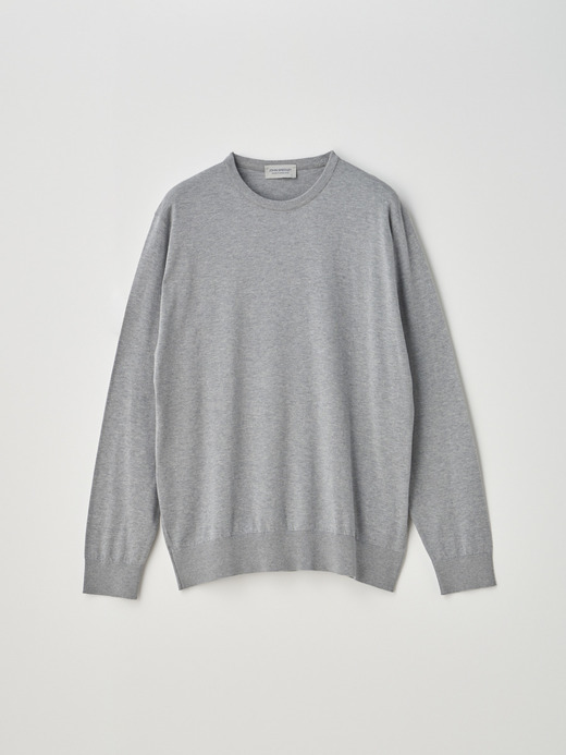 Crew neck Long sleeved Pullover | DAVID | 30G MODERN FIT 詳細画像 SILVER 1