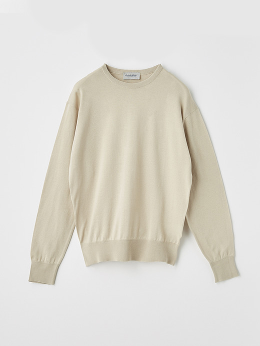 Round neck Long sleeved Sweater | EMMA | 30G COMMON FIT 詳細画像 ALMOND 1
