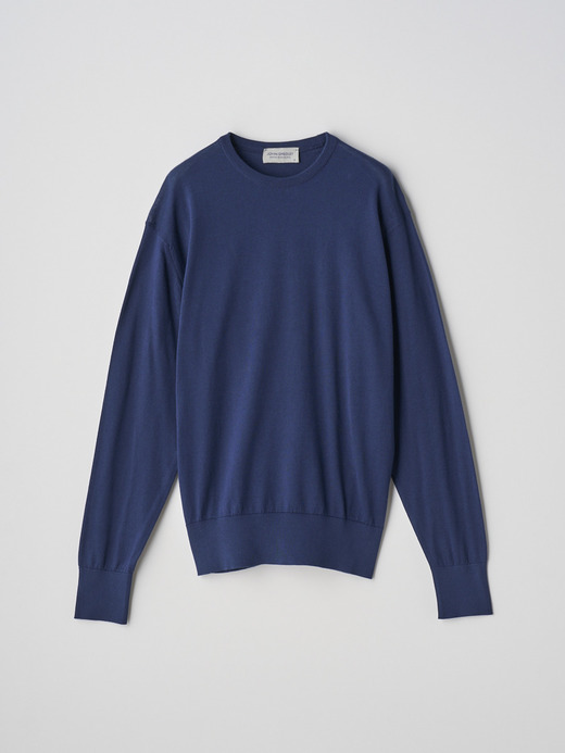 Round neck Long sleeved Sweater | EMMA | 30G COMMON FIT 詳細画像 FRENCH NAVY 1