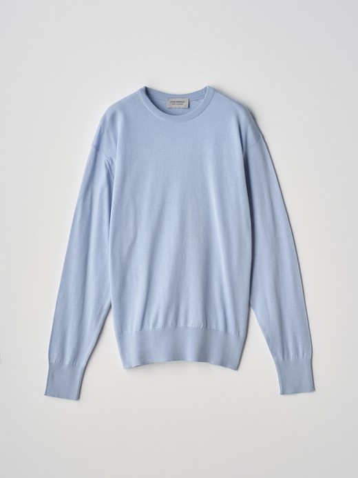 Round neck Long sleeved Sweater | EMMA | 30G COMMON FIT 詳細画像 MIRAGE BLUE 1