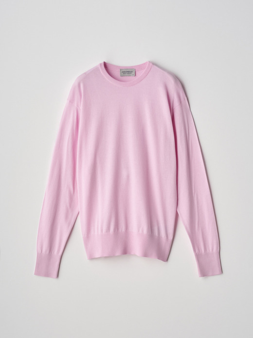 Round neck Long sleeved Sweater | EMMA | 30G COMMON FIT 詳細画像 MALLOW PINK 1