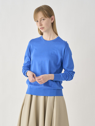 Round neck Long sleeved Sweater | EVONNE | 30G MODERN FIT