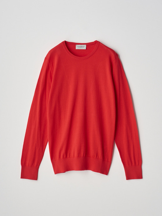 Round neck Long sleeved Sweater | EVONNE | 30G MODERN FIT 詳細画像 BLAZE RED 1