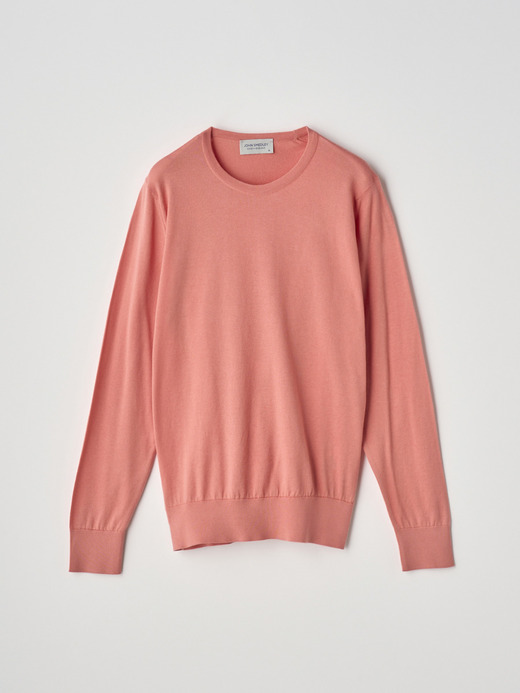 Round neck Long sleeved Sweater | EVONNE | 30G MODERN FIT 詳細画像 CORAL 1