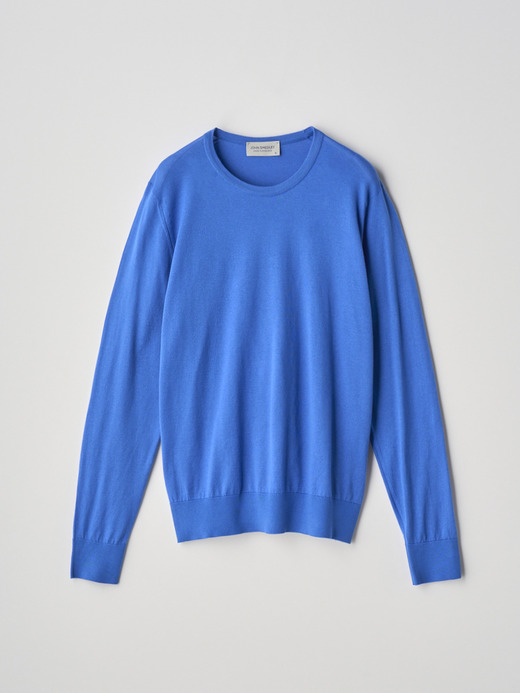 Round neck Long sleeved Sweater | EVONNE | 30G MODERN FIT 詳細画像 ELECTRIC BLUE 2