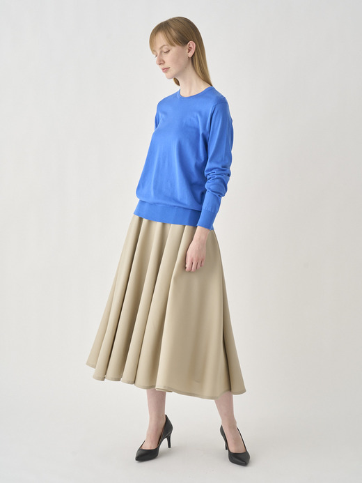 Round neck Long sleeved Sweater | EVONNE | 30G MODERN FIT 詳細画像 ELECTRIC BLUE 5