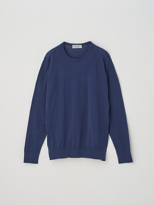 Round neck Long sleeved Sweater | EVONNE | 30G MODERN FIT 詳細画像 FRENCH NAVY 1