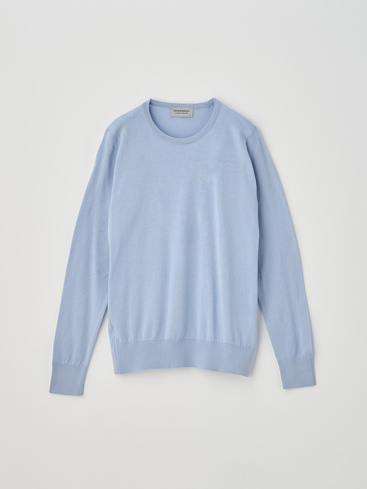 Round neck Long sleeved Sweater | EVONNE | 30G MODERN FIT 詳細画像 MIRAGE BLUE 1