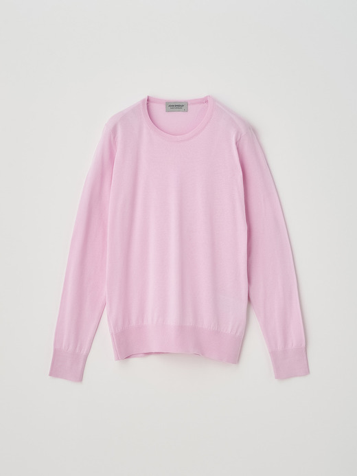 Round neck Long sleeved Sweater | EVONNE | 30G MODERN FIT 詳細画像 MALLOW PINK 1
