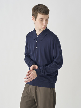 Long sleeved Polo Shirt | FINCHLEY | 30G EASY FIT