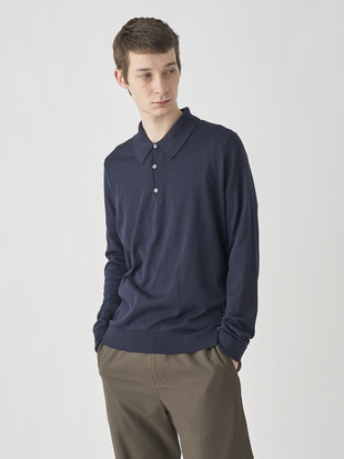 Long sleeved Polo Shirt | FINCHLEY | 30G EASY FIT