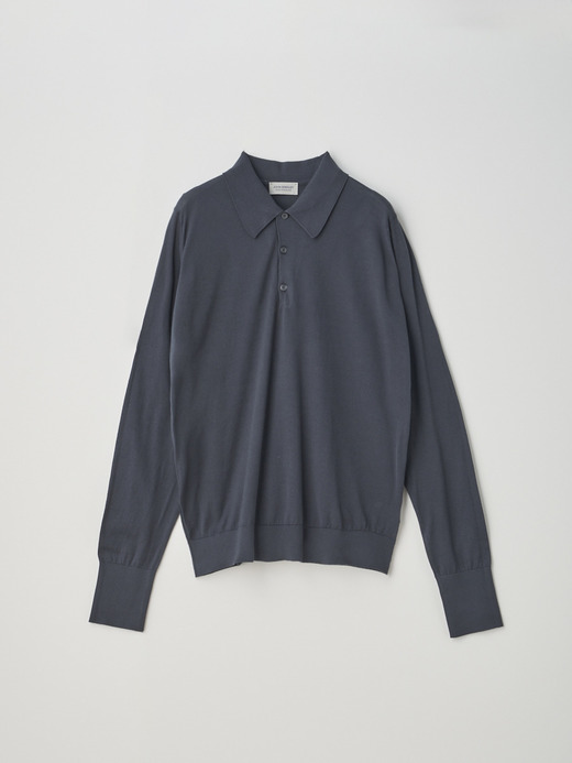 Long sleeved Polo Shirt | FINCHLEY | 30G EASY FIT 詳細画像 GRANITE 1