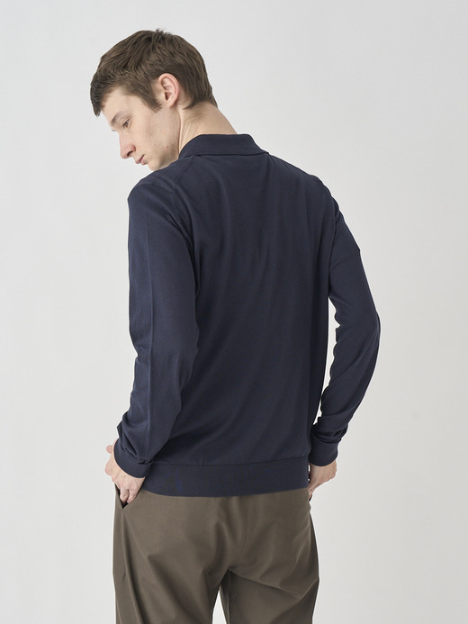 Long sleeved Polo Shirt | FINCHLEY | 30G EASY FIT 詳細画像 NAVY 6