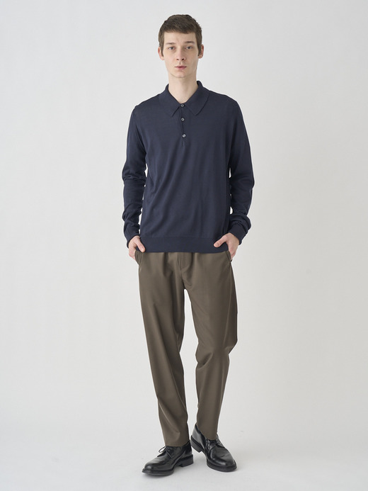 Long sleeved Polo Shirt | FINCHLEY | 30G EASY FIT 詳細画像 NAVY 7