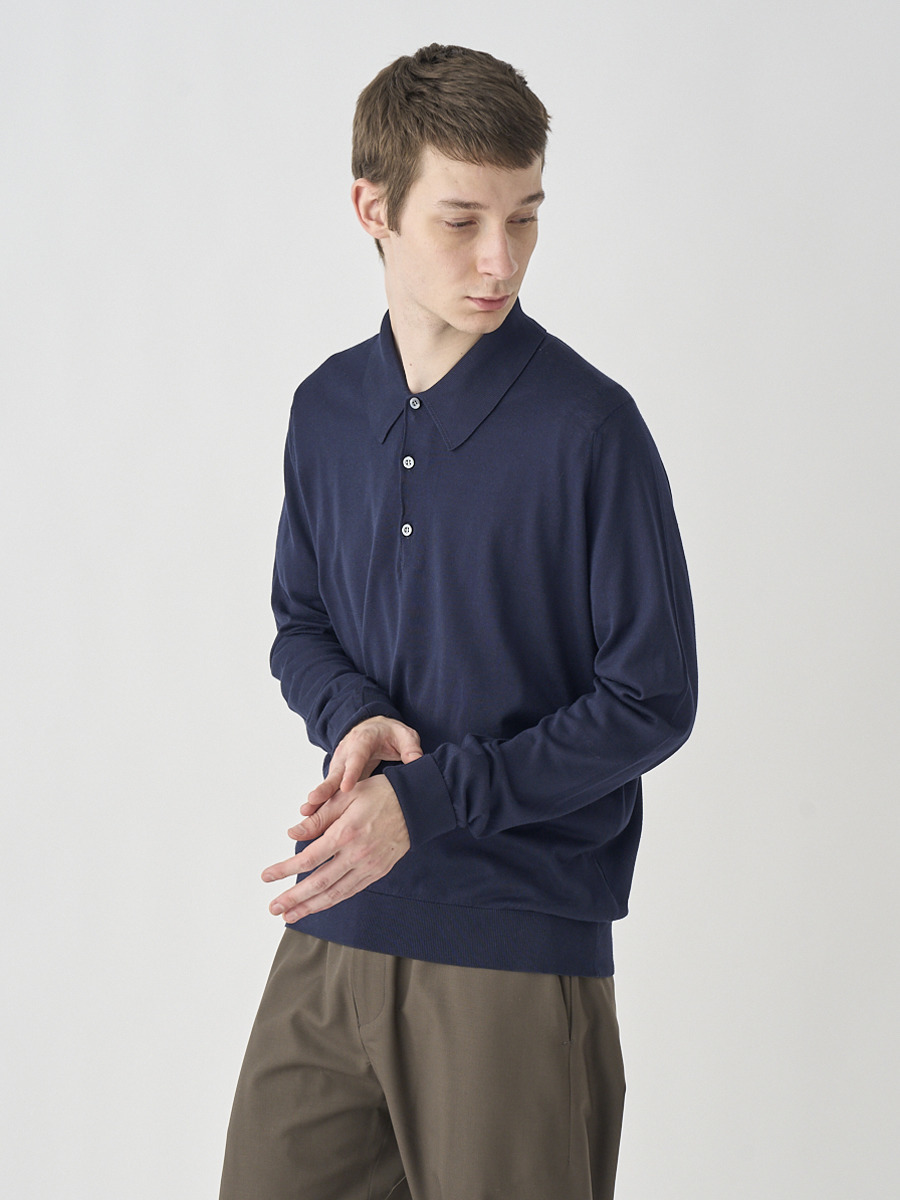 John Smedley ジョンスメドレー ニットポロ ネイビー サイズM ジョンスメドレー JOHN SMEDLEY ニットポロ Mサイズ ネイビー
