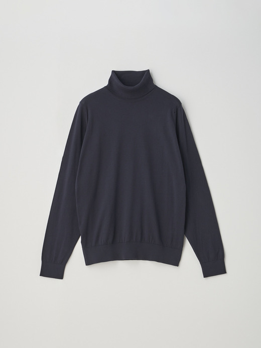 Long sleeved Turtle neck Pullover | HAWLEY | 30G STANDARD FIT 詳細画像 NAVY 1
